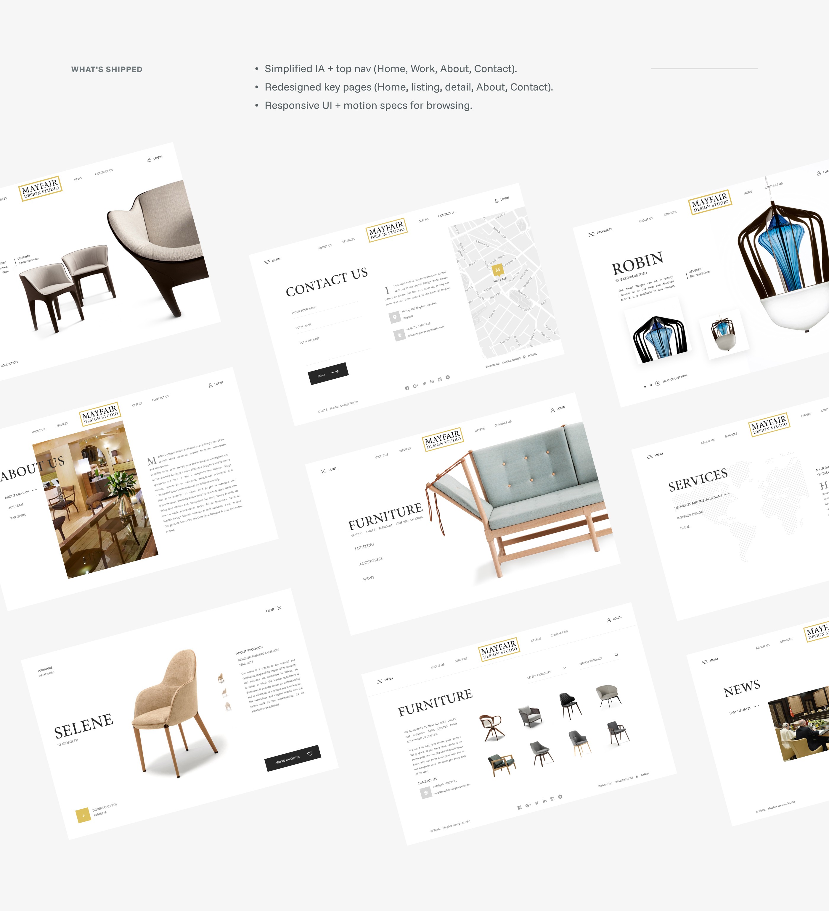 Mayfair Design Studio — what’s shipped artifact